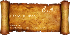 Czene Alinda névjegykártya